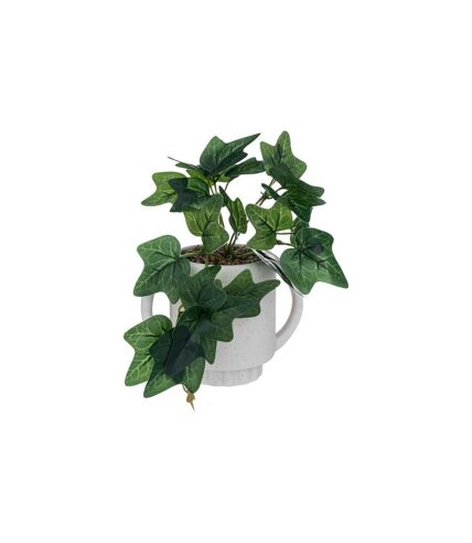 Plante Artificielle en Pot Lierre 24cm Blanc