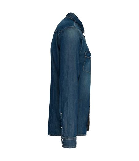 Kariban Mens Denim Long-Sleeved Shirt (Blue Jean)