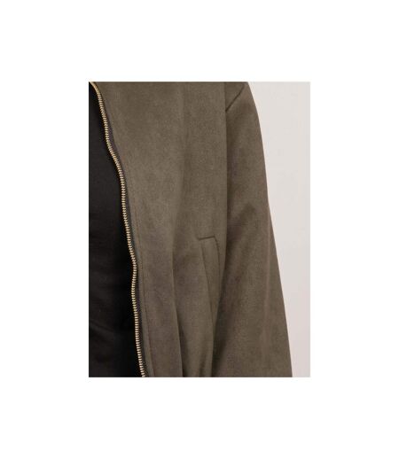 Blouson bomber suédine taille élastiquée USHA - Dona X Lisa