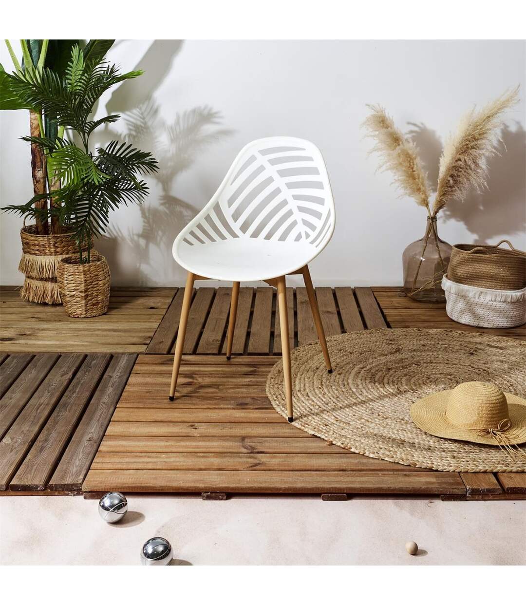 Lot de 4 chaises ajourées ALAMEDA-2