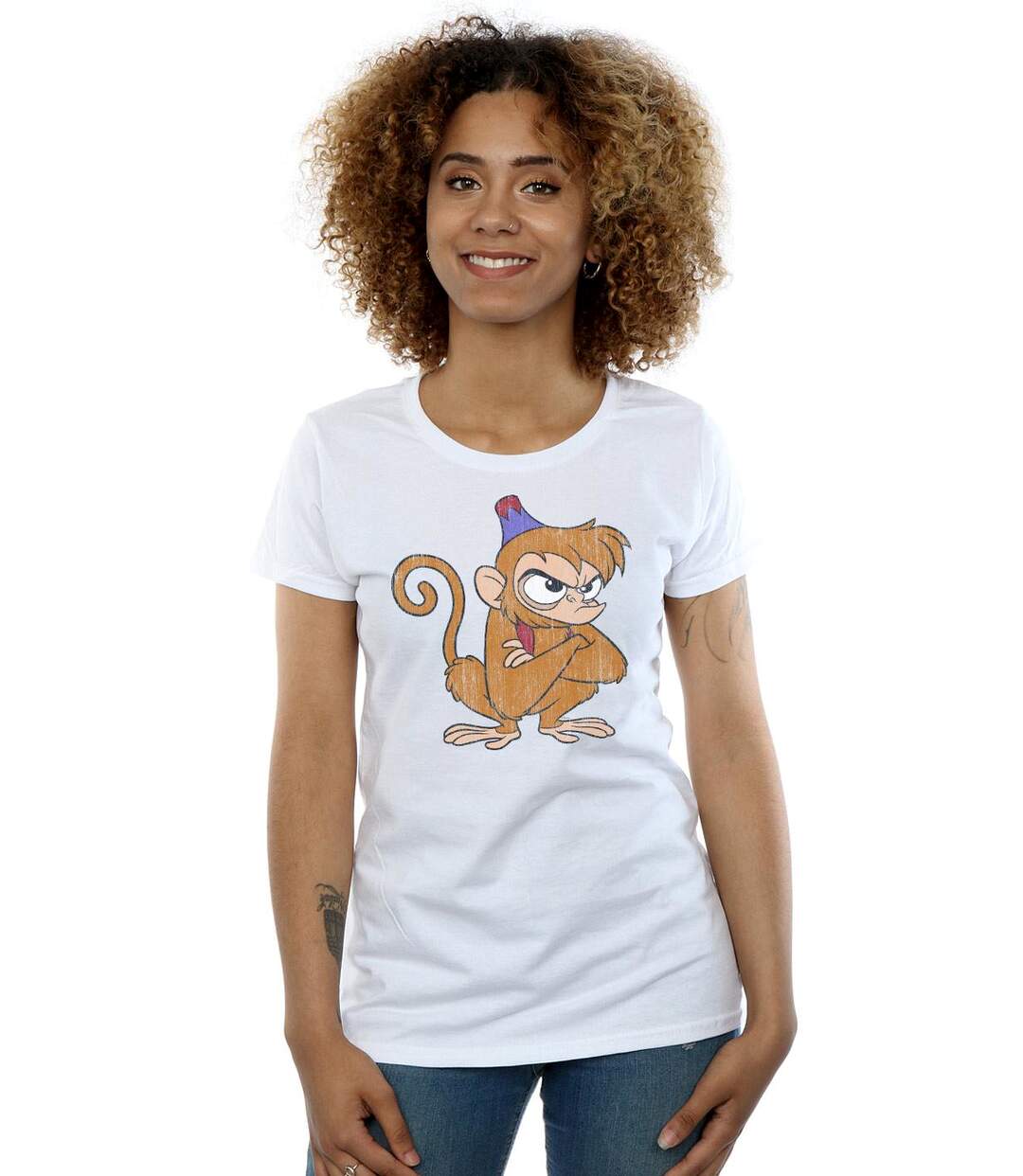 Disney - T-shirt ALADDIN CLASSIC ANGRY ABU - Femme (Blanc) - UTBI15451-2