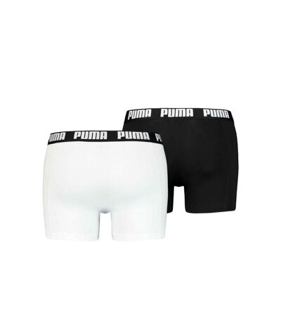 Puma Mens Basic Boxer Shorts (Pack of 2) (Black/White)
