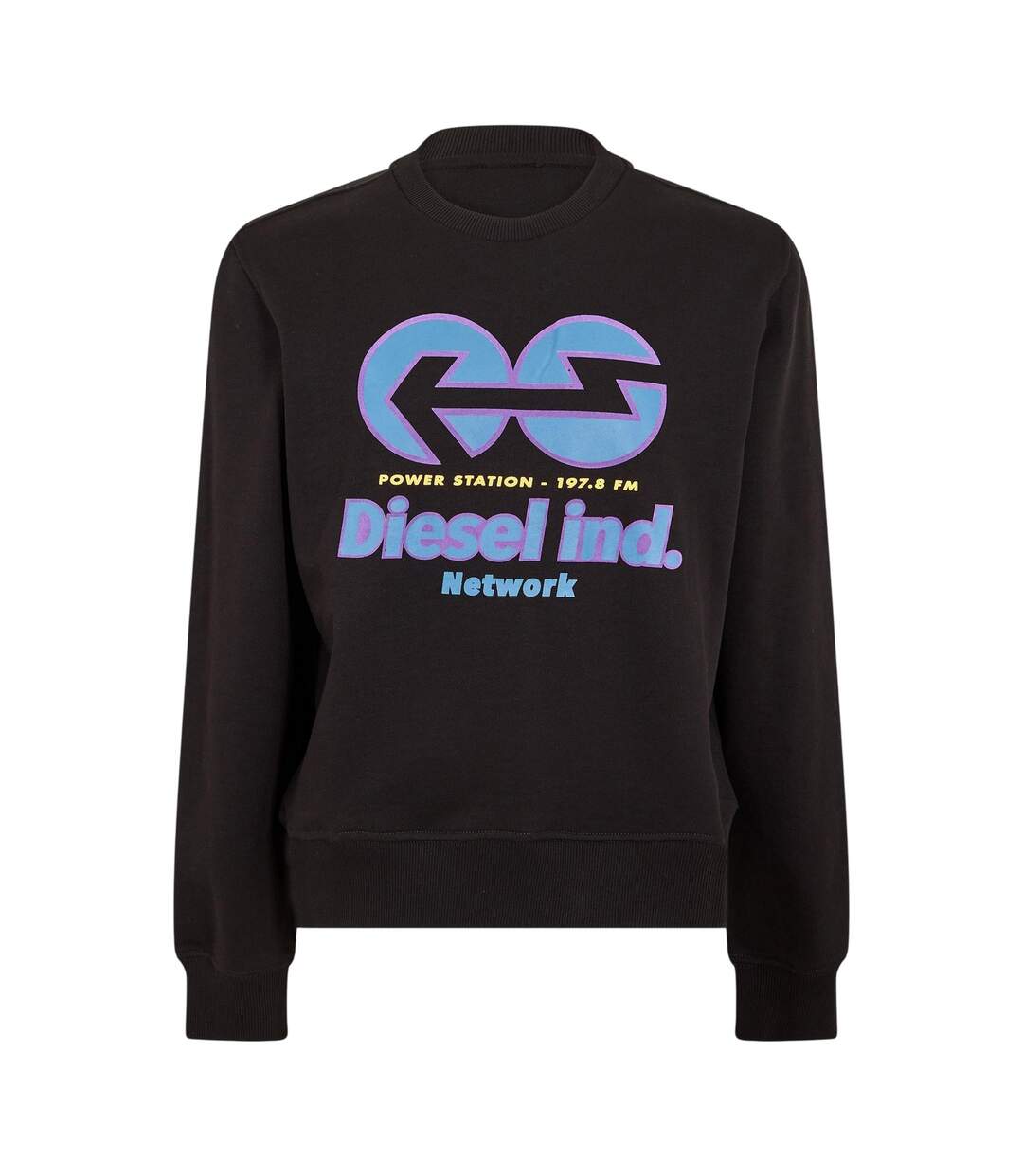 Sweat Motif/style Logo Ginn Felpa Homme Noir Diesel-1