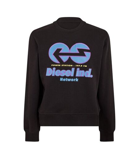 Sweat Motif/style Logo Ginn Felpa Homme Noir Diesel