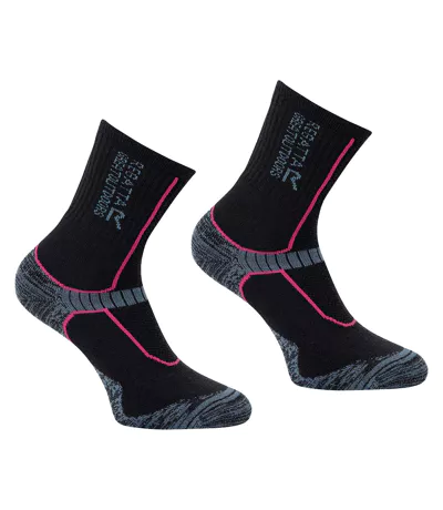Chaussettes De Randonnée Femme Gris Phoque Bleu Orage Regatta