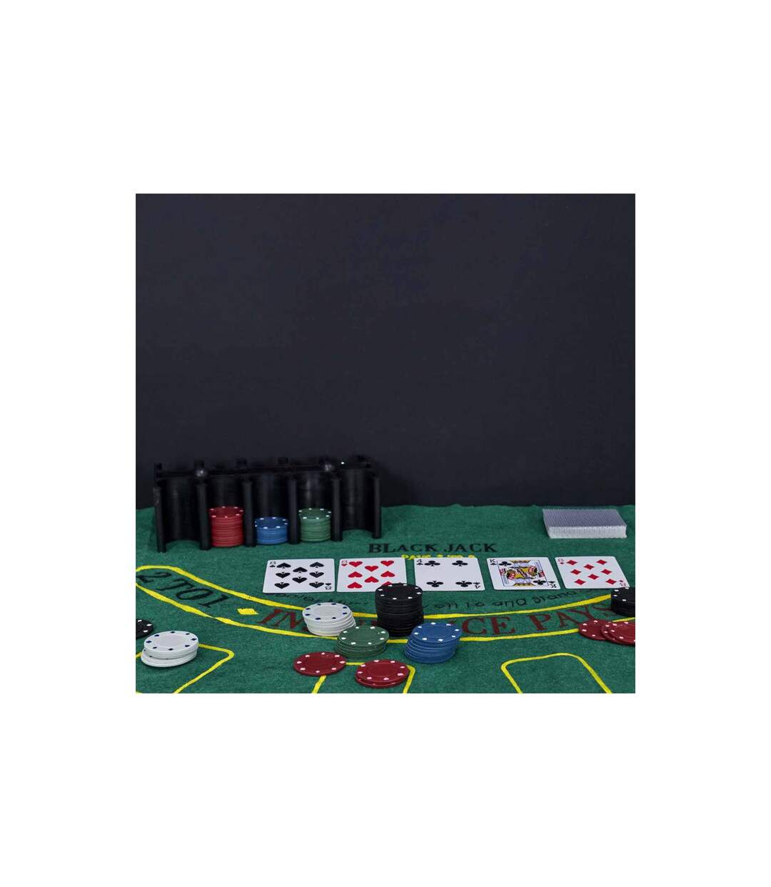 Jeu de Poker 200 Jetons 90cm Vert-4