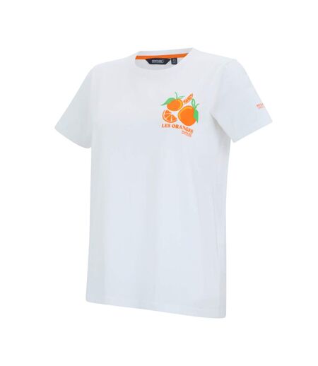 Womens/ladies Filandra Vx Orange T-shirt White Regatta