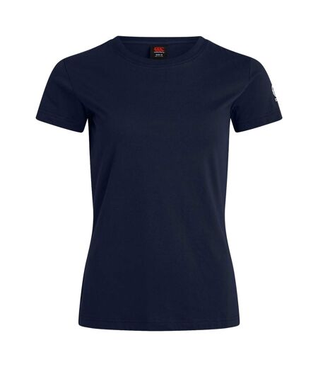 Womens/ladies Club Plain T-shirt Navy Canterbury