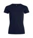 Womens/ladies Club Plain T-shirt Navy Canterbury-2