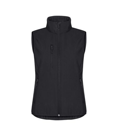 Womens/ladies classic softshell body warmer black Clique