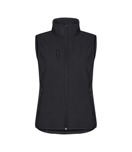 Womens/ladies classic softshell body warmer black Clique