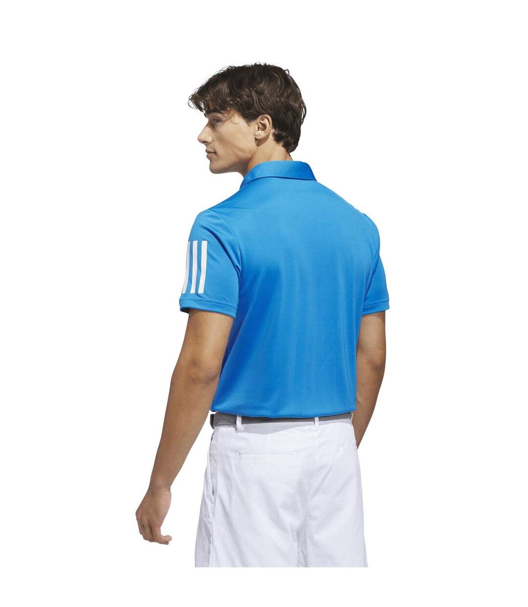 Polo Motif/style Rayé Homme Bleu Vif Adidas-3