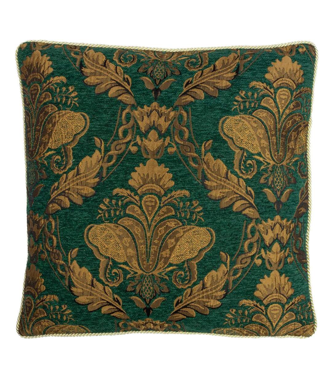 Shiraz jacquard traditional cushion cover 45cm x 45cm emerald Paoletti