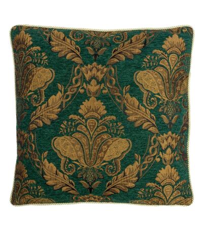 Paoletti Shiraz Jacquard Traditional Throw Pillow Cover (Emerald) (45cm x 45cm) - UTRV2955