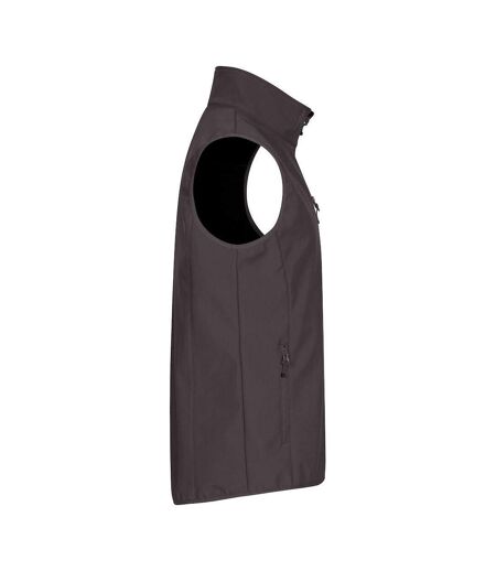 Mens Classic Soft Shell Jacket Dark Grey Clique