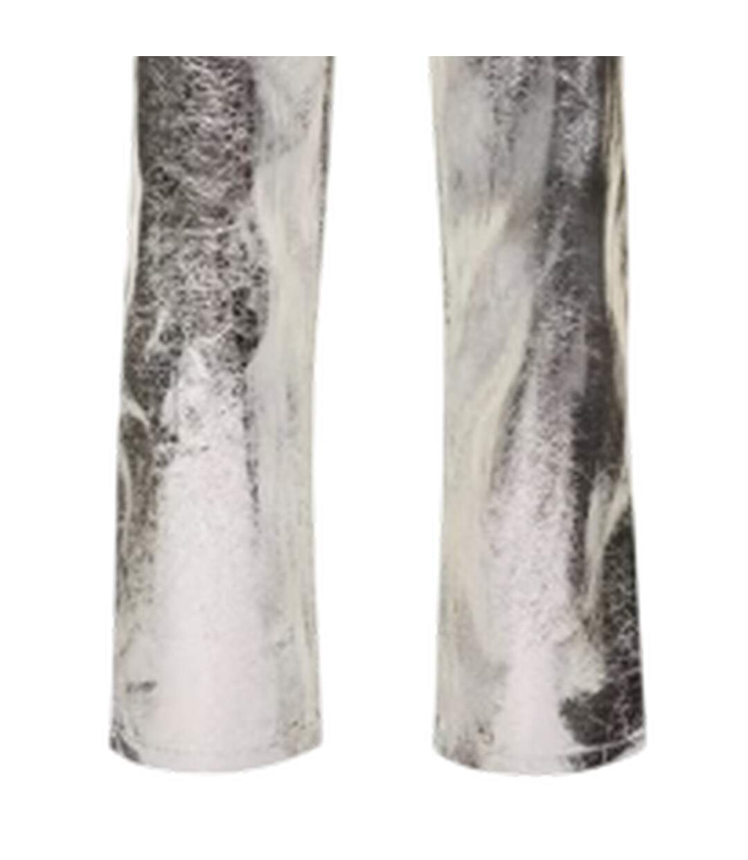 Womens/ladies Metallic Trousers Silver AmyLynn-3