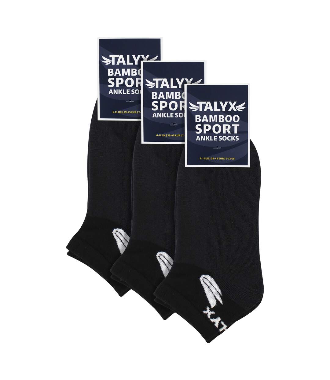 3 Pack Mens Bamboo Ankle Socks | Reinforced Heel & Toe Soft Breathable Socks-2