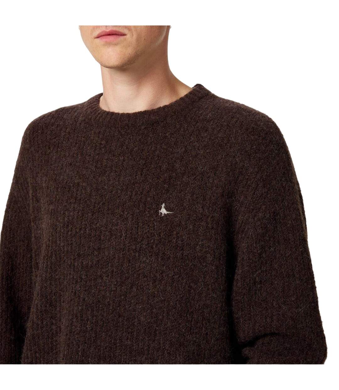 Mens Crew Neck Baggy Sweatshirt Coffee Marl Jack Wills-4
