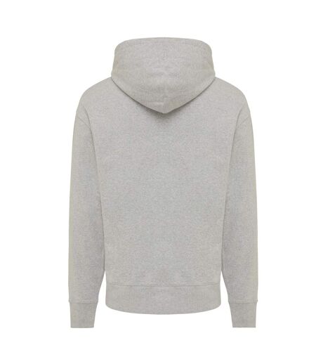 Unisex adult yoho recycled cotton relaxed fit hoodie heather grey Iqoniq