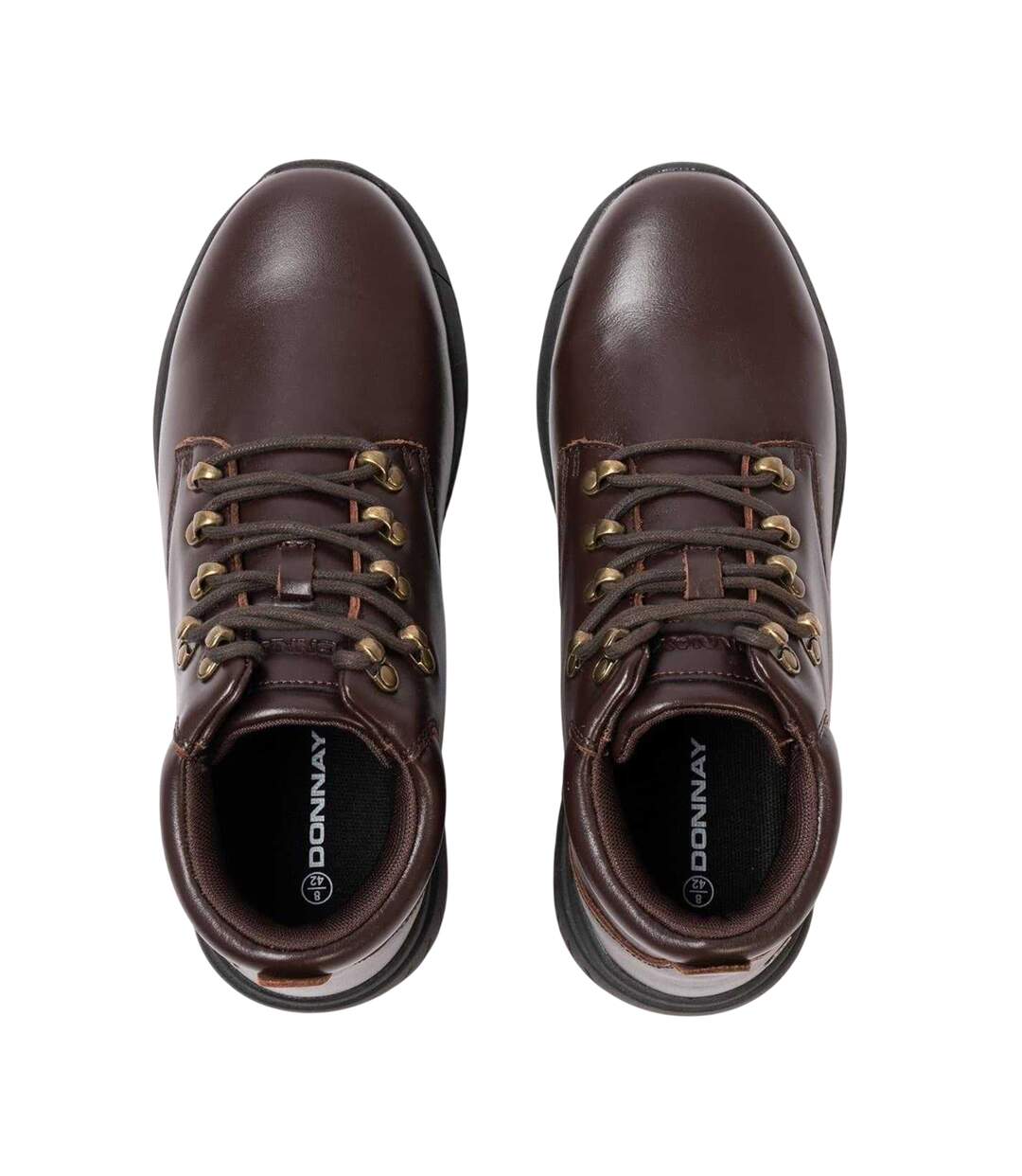 Mens Leather Chukka Boots Dark Brown Donnay-4