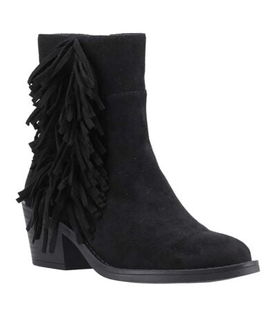 Womens/ladies Yankee Tassel Cowboy Boots Black Rocket Dog