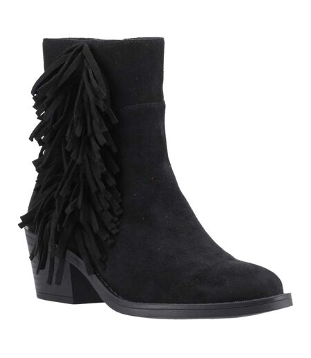 Womens/ladies Yankee Tassel Cowboy Boots Black Rocket Dog