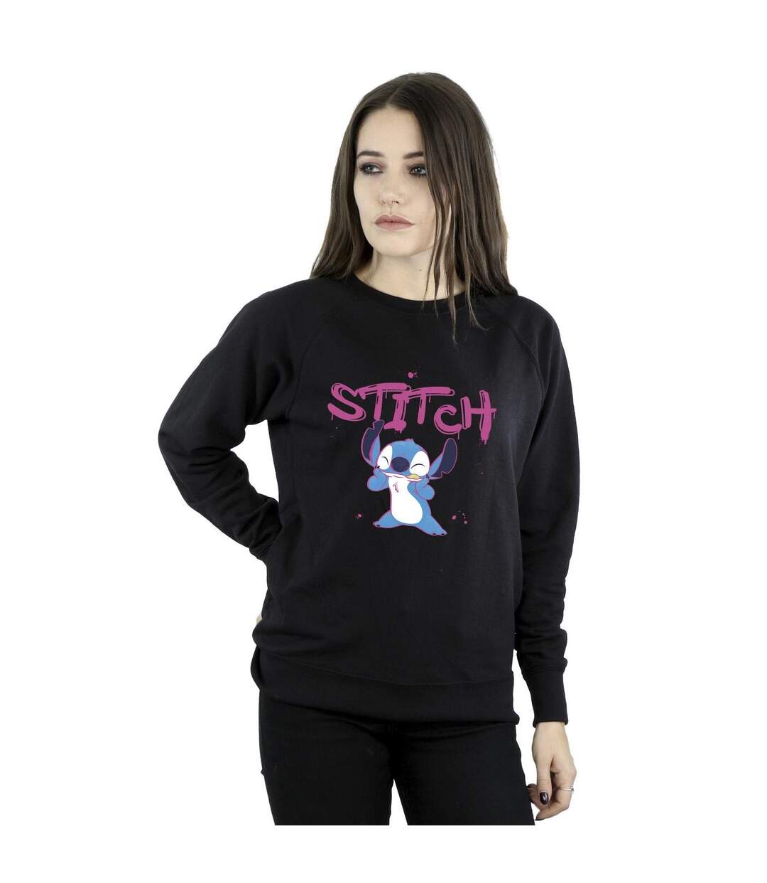 Disney - Sweat LILO AND STITCH GRAFFITI - Femme (Noir) - UTBI22564-1