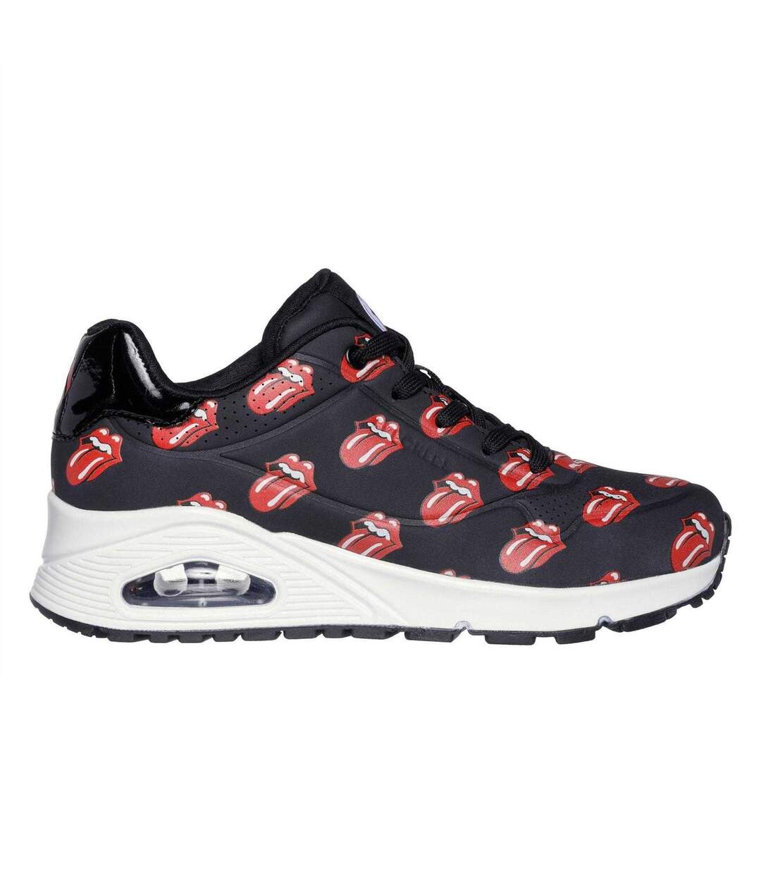 Baskets Motif/style Logo Répété Femme Noir Rouge The Rolling Stones-3