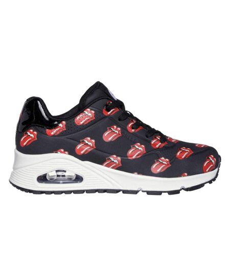 Baskets Motif/style Logo Répété Femme Noir Rouge The Rolling Stones
