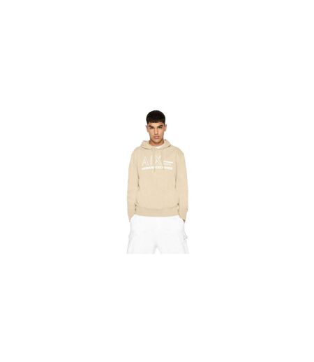 Mens Summer Beats Gradient Logo Hoodie Beige Armani Exchange