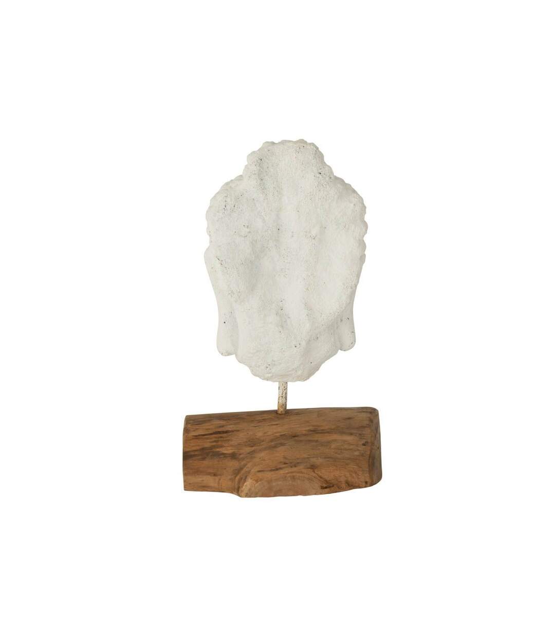 Statuette Déco en Ciment Tête 44cm Blanc & Naturel-2