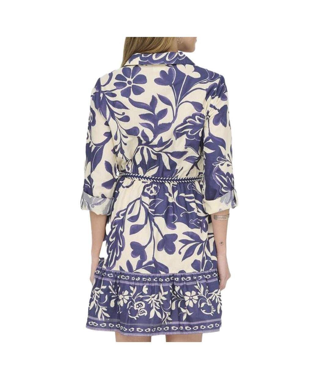 Robe beige/bleu femme jdy yanna 7/8-2