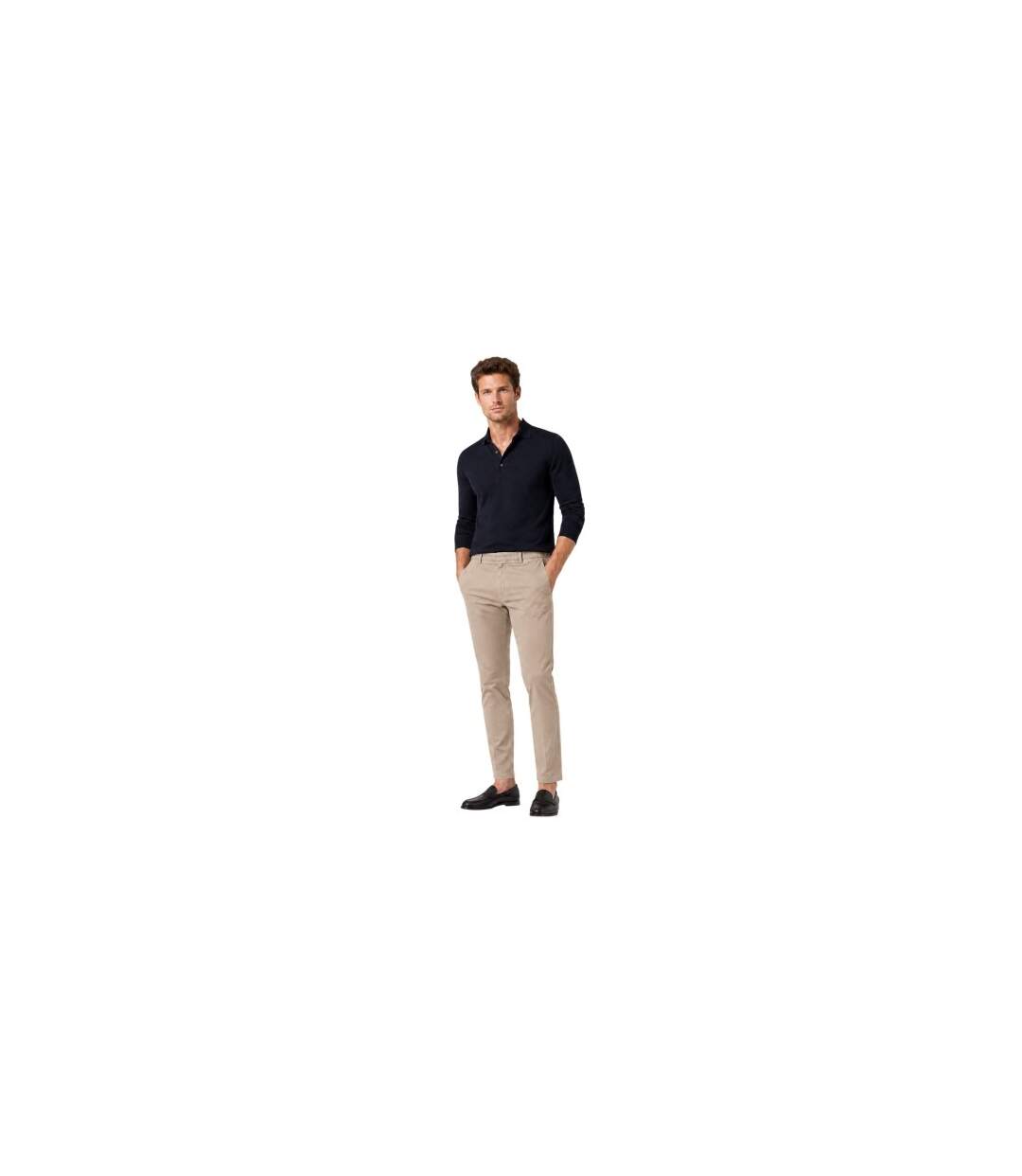 Mens Kaito Slim Chinos Beige Boss-1