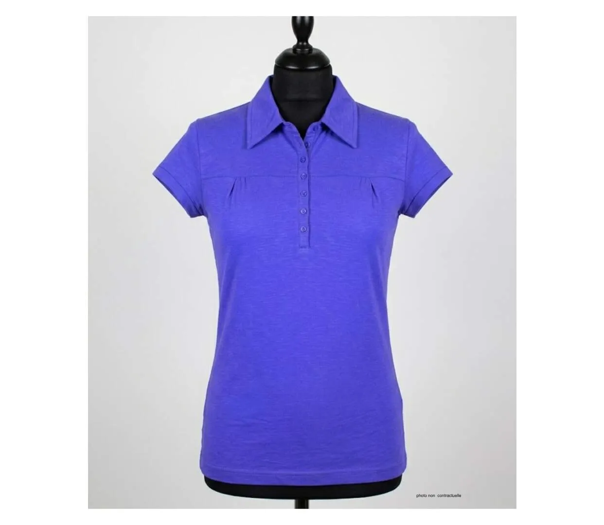 Polo MAYFLOWER DUSTY5 indigo à fronces : le confort chic au féminin-3
