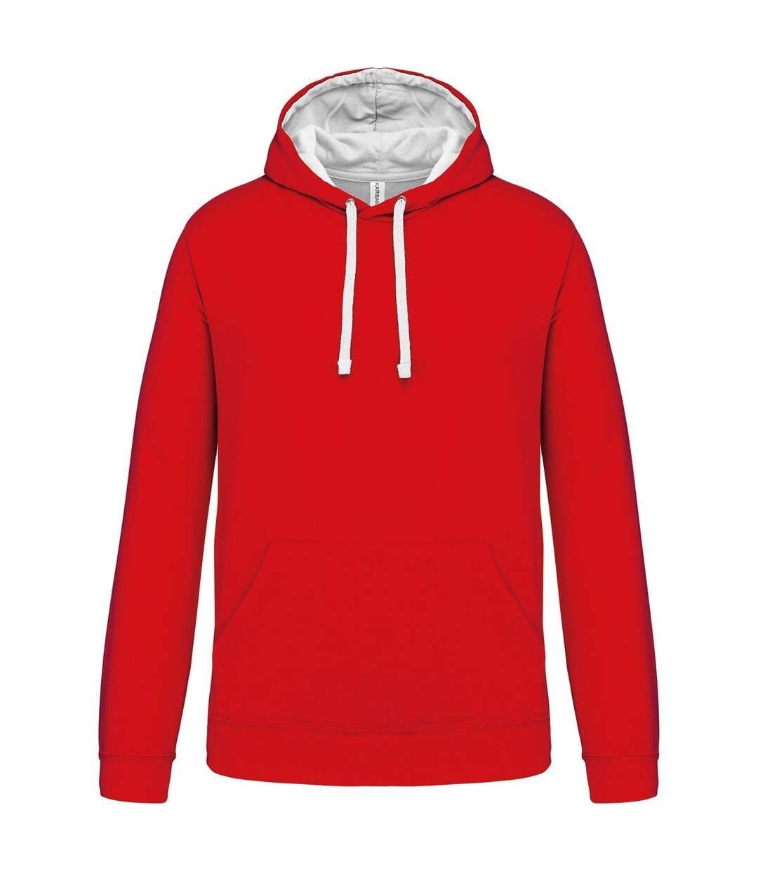 Sweat à capuche contrastée - Homme - K446 - rouge et blanc