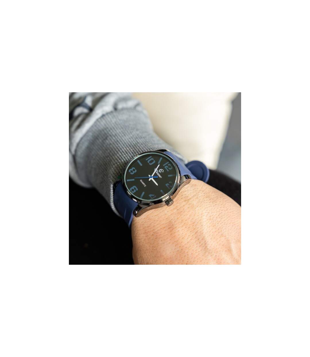 Magnifique Montre Homme Silicone Bleu CHTIME