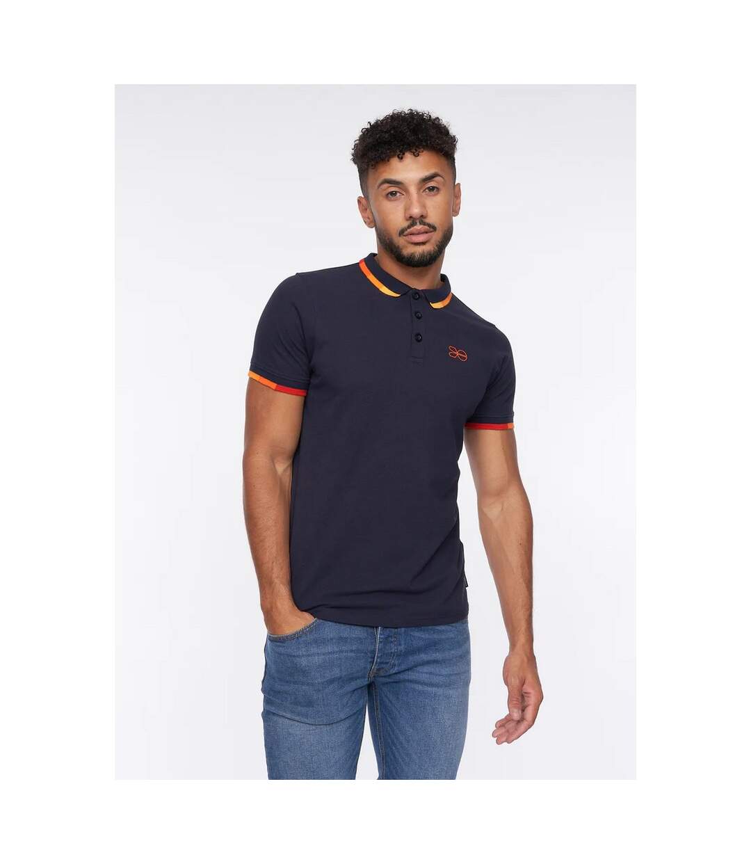 Crosshatch Mens Chemfort Polo Shirt (Navy)