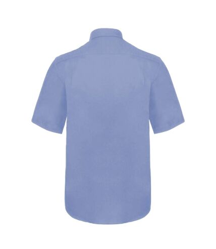Fruit Of The Loom Mens Short Sleeve Oxford Shirt (Oxford Blue) - UTBC402
