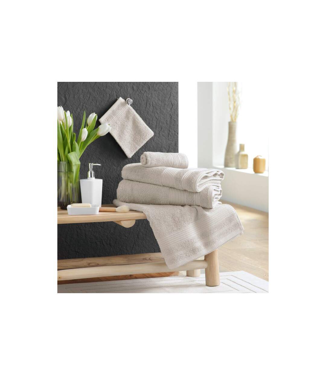 Drap de Douche Tendresse 70x130cm Lin-4