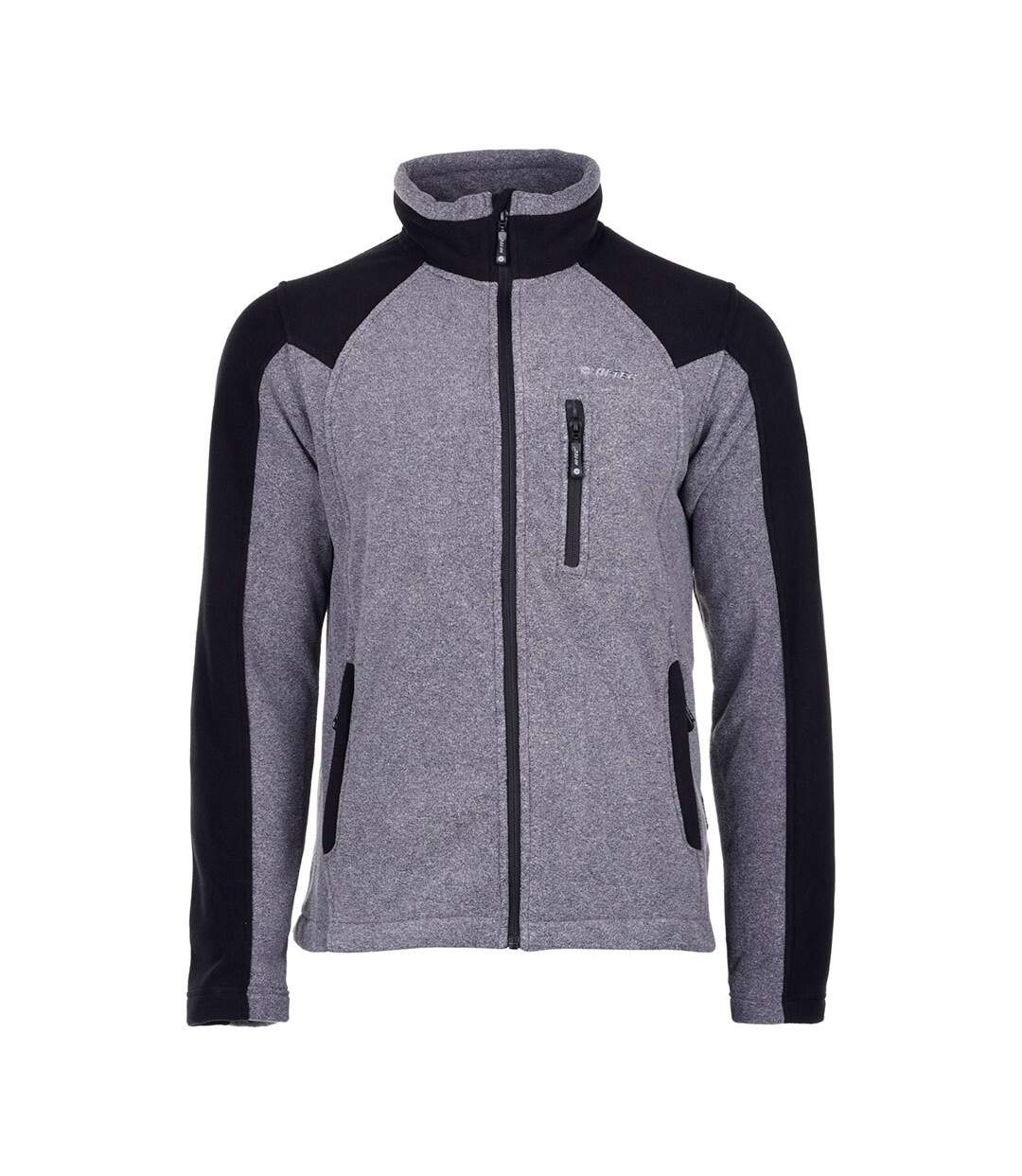 Veste Polaire Monar Homme Gris Chiné Noir Hi-Tec-1