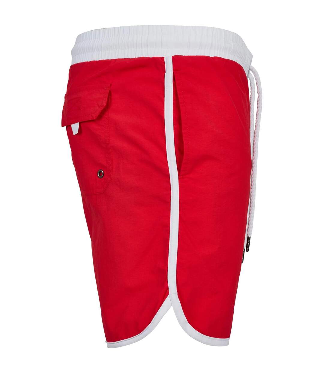 Short De Bain Motif/style Rétro Homme Rouge Feu Blanc Urban Classics-4