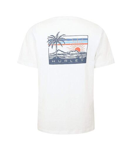 T-shirt Motif/style Imprimé Au Dos Throwback Homme Blanc Hurley