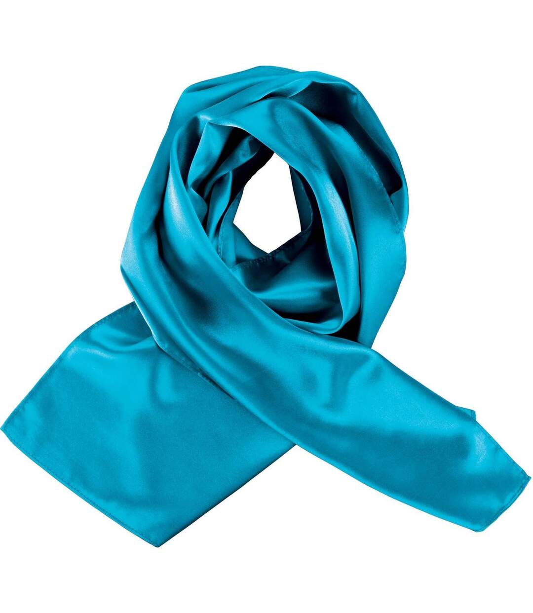 Foulard femme satiné - K861 - bleu tropical-2