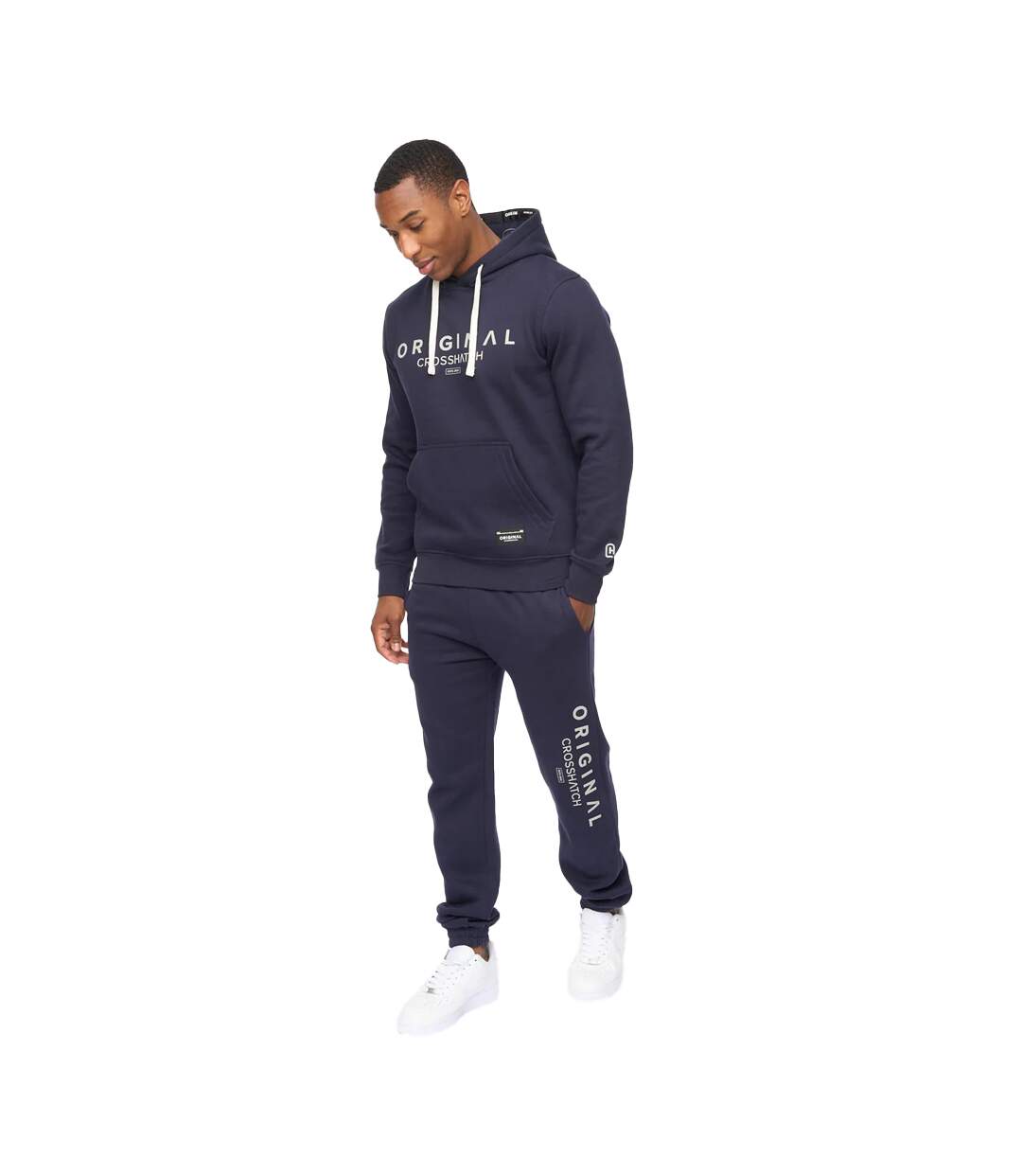 Pantalon De Jogging Jamals Homme Bleu Marine Crosshatch-1
