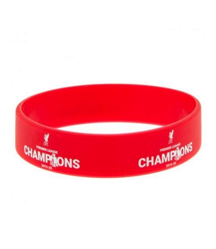 Liverpool FC Premier League Champions Silicone Wristband (Red) (One Size) - UTTA6514