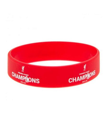 Liverpool FC Premier League Champions Silicone Wristband (Red) (One Size) - UTTA6514