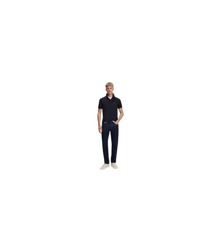 Mens Passenger Box Logo Polo Shirt Dark Blue Boss