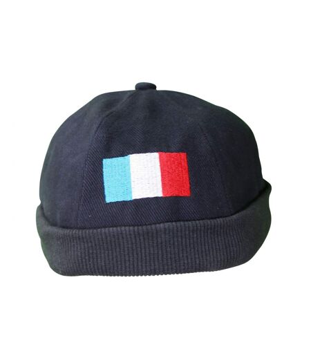 Bob - bonnet marin docker drapeau France - bleu