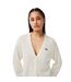 Womens/ladies V Neck Relaxed Fit Cardigan White Lacoste-4