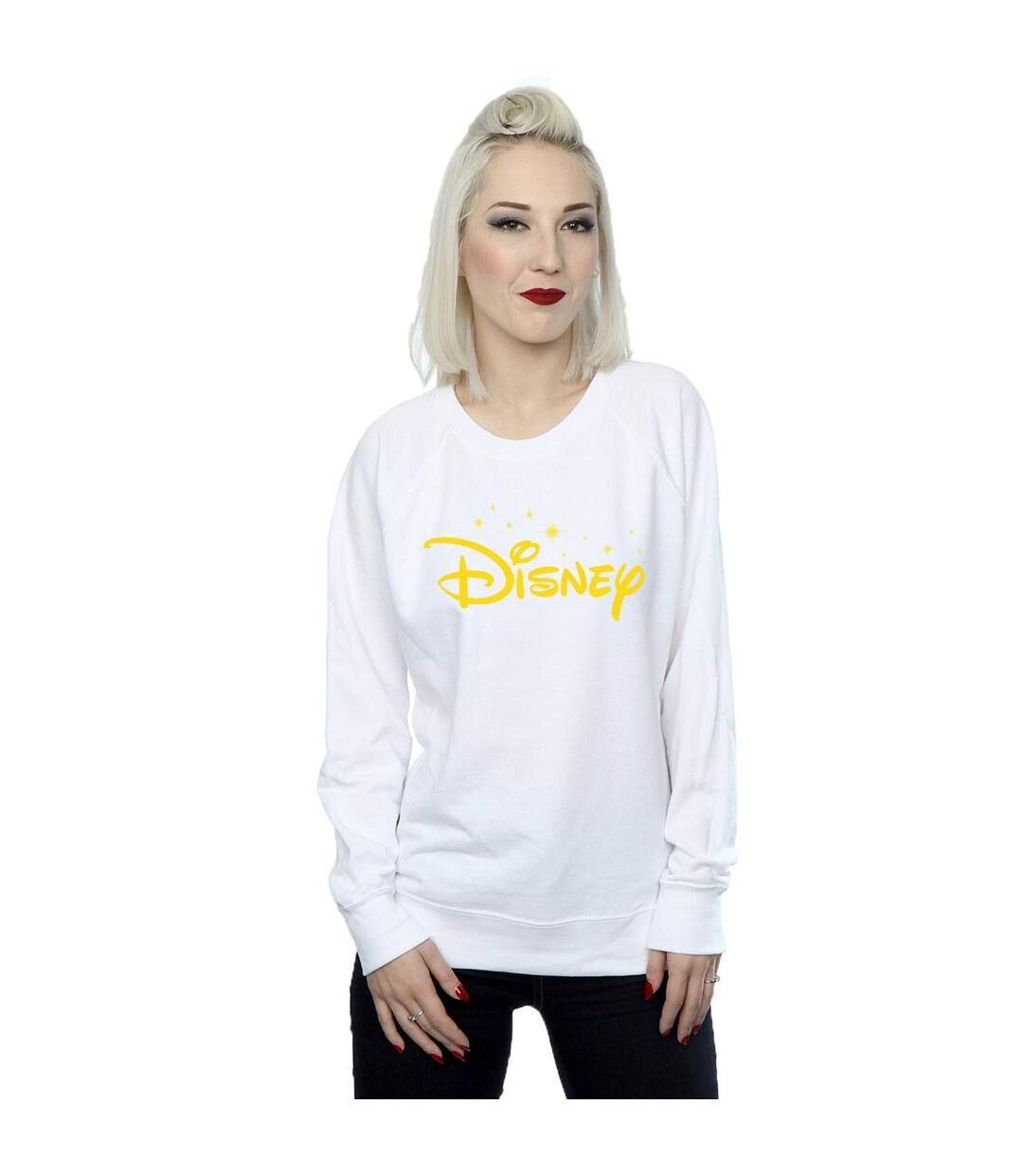 Disney Sweat-shirt Womens/Ladies Logo Stars (Blanc) - UTBI27140-2